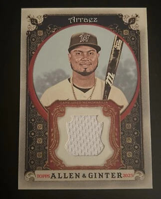 2023 Topps Allen & Ginter Luis Arraez Relic #AGRB-LA Miami Marlins - Image 1 of 2