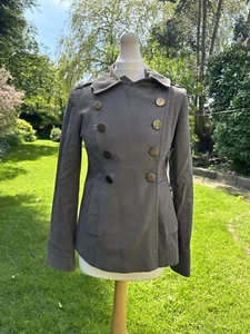 Topshop Military Style Size 8 Khaki Jacket - Picture 1 of 3