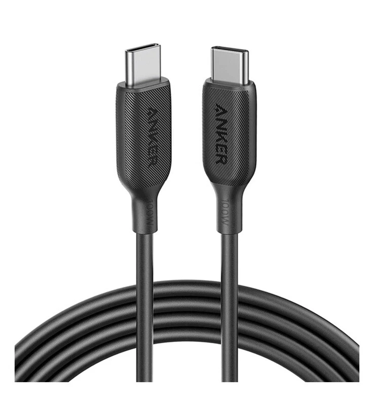 Anker PowerLine III USB-C to USB-C Charger Cable 2.0 100W 6ft/1.8m Cable Black - Image 1 of 4