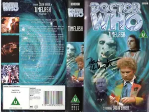Doctor Who: Timelash VHS Cover Signed by DEAN HOLLINGSWORTH - Picture 1 of 1