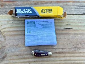 Mini Pocket Knife Buck Model 380 - Vintage 2007 - Wood Handle - 2 Blades - Picture 1 of 13