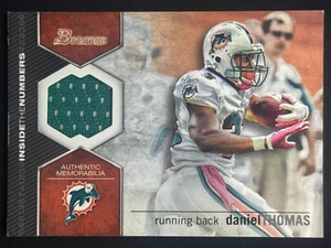 DANIEL THOMAS 2012 Bowman Inside The Numbers Jersey Relic #ITNR-DR | Dolphins - Picture 1 of 2