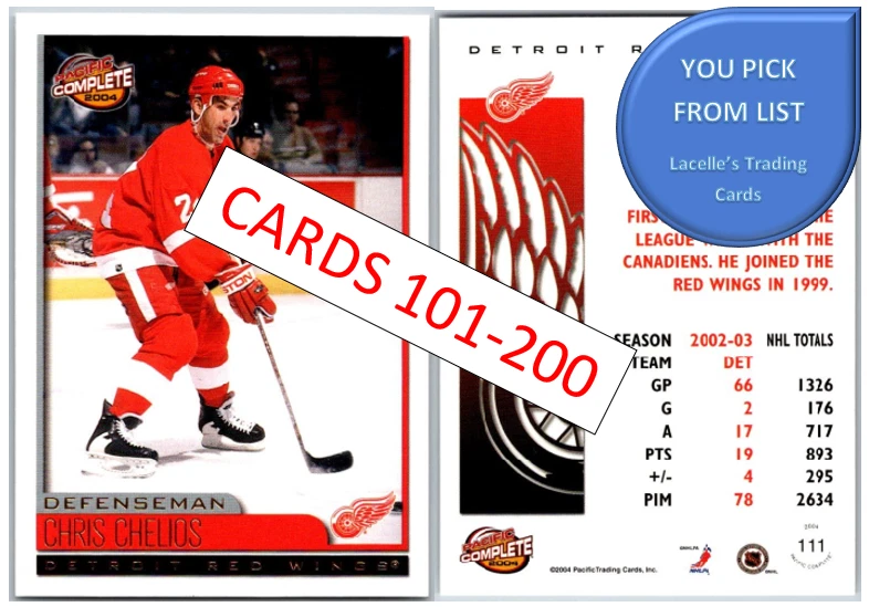 2003-04 Pacific Complete Hockey Base Cards (101-200)  - U-Pick From List - Image 1 of 1