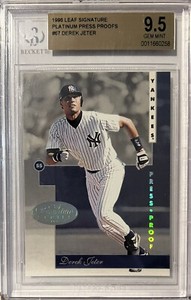BGS 9.5 1996 Leaf Signature PLATINUM PRESS PROOF Derek Jeter #67 GEM MINT SP/150