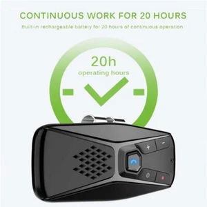 Bluetooth 5.0 Auto Car Sun Visor Multipoint Speakerphone Speaker Hands-Free Kit - Picture 1 of 12