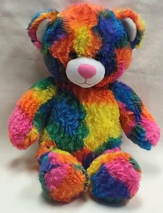 Build A Bear 18" Bright Neon Tie Dye Plush Bear Stuffed Animal Bright Colors - Picture 1 of 9