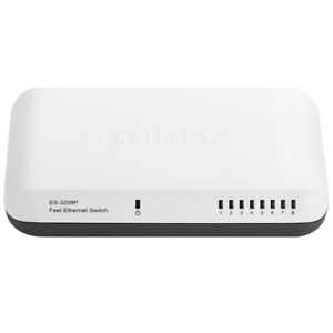 Edimax ES-3208P 8 Ports Fast Desktop Ethernet Switch White & Grey up to 200Mbps
