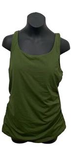 Aqua Eve Ladies Women Army Green Swim Top Tankini Size M Tank Swimwear - Picture 1 of 2