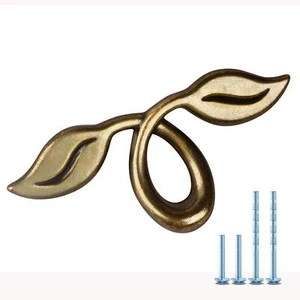 4-Pack 2" Vintage Leafy Drawer Pull Dresser Handles Leaf Dresser Pulls Cabine... - Picture 1 of 5