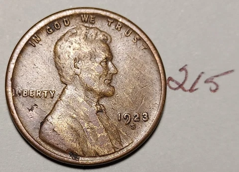 1923-S Lincoln Wheat Cent      #215 Cover