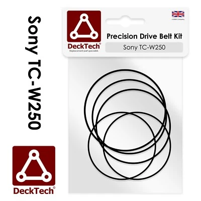 Correas de repuesto DeckTech™ para Sony Cassette Deck TC-W250 TCW250 TC W250 - Imagen 1 de 3