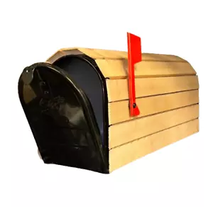 NEW Cedar Wrapped Mailbox- Cedar Slats Encasing A Galvanized Steel Mailbox - Picture 1 of 3