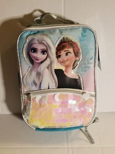 DISNEY FROZEN ELSA & ANNA BPA-Free Insulated Lunch Tote Box w/ Bottle Pocket NWT - Picture 1 of 7
