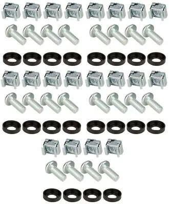 Set of 20 Cage Nuts + Rack Screws M6 x 15 + Washers, Rack Screws - Image 1 of 4