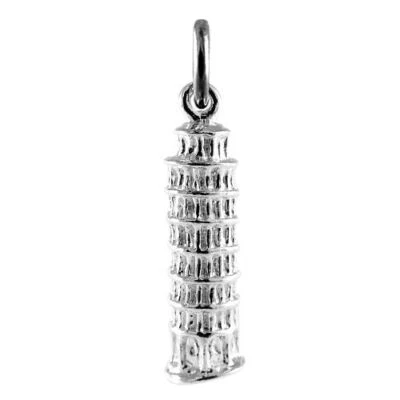Sterling Silver Leaning Tower of Pisa Charm - Image 1 of 2
