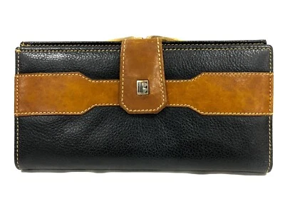 BUXTON Vintage Cowhide Pebbled Leather Black Wallet Bifold *HEAPS OF STORAGE!* - Image 1 of 4