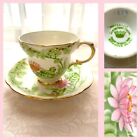 Antique waterlily Gladstone China handpainted cup and saucer made in England