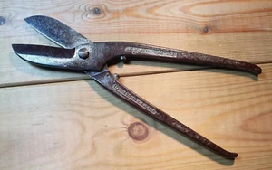 Vintage 10" Gilbow Tin Snips Old Hand Tools Sheet Metal Cutters Engineering - Picture 1 of 6