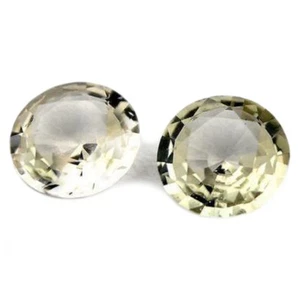 Certified 0.63ct Natural Unheated White Sapphire VVS 4.4mm Round Matching Pair - Picture 1 of 3