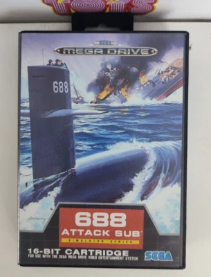 688 Attack Sub Submarine Simulator 1991 Mega Drive Sega 16 Bit Cartridge New Pal - Image 1 of 3