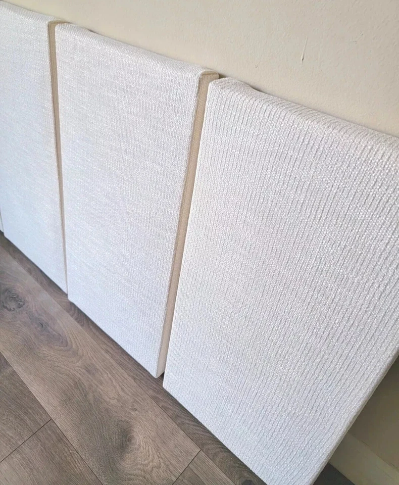 6 paneles de pared acústicos absorbentes de sonido de chenilla en beige - JUEGO DE 6  Foto 1 de 4