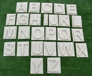 Letras del alfabeto A-Z MOLDES Juego de letras del alfabeto ABC molde concreto plástico - Imagen 1 de 9
