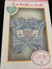 Corolle Les Minis 8" Blue And White Striped Pajamas 10441. Some Discoloration