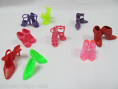 Quality Barbie Dolls Sized Clothing 9 Pairs Shoes Boots Heels Uk Seller Free P&p • 3.30£