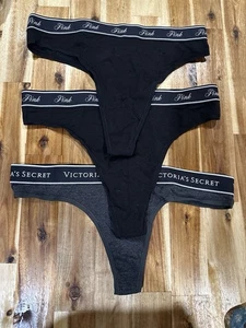 Victoria’s Secret women’s thong panties Bundle of 3 size M NWOT - Picture 1 of 5