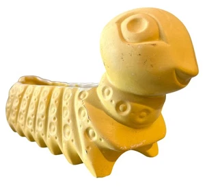 Rare Mid Century Floraline by McCoy Pottery Yellow Ceramic Caterpillar Planter - Picture 1 of 12