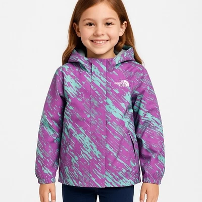 The North Face Jacket Girls Small Purple Blue DryVent Hooded Lightweight Outdoor - Image 1 of 4