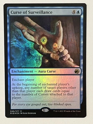 Curse of Surveillance Innistrad: Midnight Hunt Foil MTG NM - Image 1 of 2