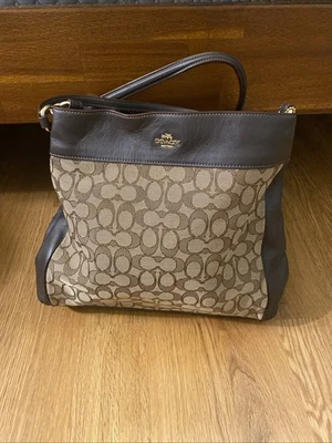 Bolso de Hombro Coach F57612 Signature Jacquard Lexy Bolso de Mano Cartera Foto 1 de 4