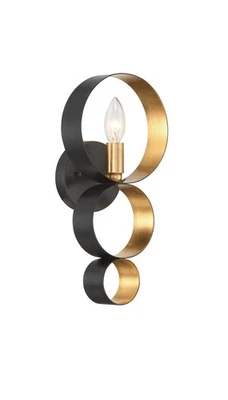 Aplique de pared Crystorama Lighting Group 581 bronce/oro luna luz única 14-3/4" H Foto 1 de 4