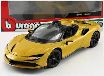 BURAGO BU16016YE FERRARI - SF90 STRADALE HYBRID SPIDER 1000hp OPEN 2020 - GIALLO - Immagine 1 di 2