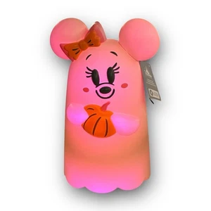 Disney Parks 2025 Minnie Mouse Cutie Ghost Pink Blow Mold Light Up Halloween NEW - Picture 1 of 8