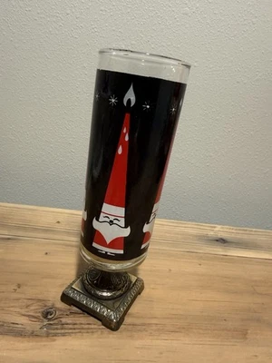 Holt Howard Atomic Santa Kerze Glas auf Metallsockel - Bild 1 von 4