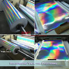 Holographic Silver Iridescent Laser Rainbow Chrome Cut Decal Sticker Plottering 