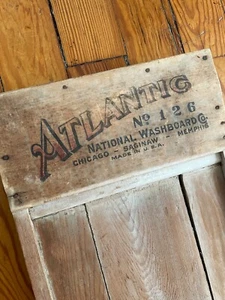 Lavabo Atlantic National Nº 126 Antiguo Vintage Lavandería EE. UU. Madera Decoración Pared - Imagen 1 de 4