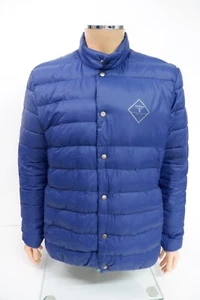 Barbour Mens Beacon Sergant Quilt Puffer Coat Jacket Size L Blue Fibredown - Picture 1 of 8