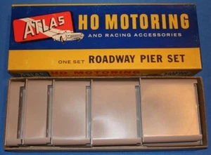 ATLAS HO SCALE MOTORING SLOT CAR RACING ROADWAY PIER SET 10 PIECES #1250 - Picture 1 of 1