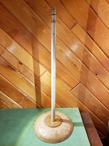 Vintage Industrial MCM Bullet Lamp Base & Pole Assembly Salvage Steam Punk - Picture 1 of 8