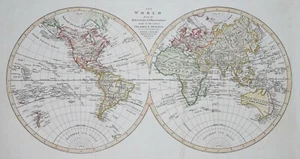 THE WORLD FROM THE LATEST DISCOVERIES BY ARROWSMITH, CIRCA 1800. - Picture 1 of 1