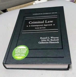 Criminal law: A Contemporary Approach 3rd Edition By Russel Weaver, John burkoff - Picture 1 of 3