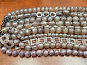 12 STRANDS ASSORT SHAPE PURPLE RESIN BEADING BEADS 16" #BD-522 - Picture 1 of 3