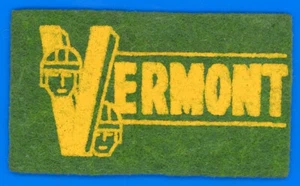 Alter Vintage Antik 1930er-1950er Vermont Katamounts Fußball Mini Wimpel * H385 - Bild 1 von 2