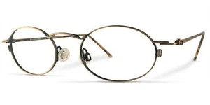 Vintage 90's Neostyle College 57 801 Antique Gold Germany Eyeglasses Rx Avail - Picture 1 of 2