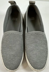 Slipper Sneaker Eileen Fisher grau Größe 8,5 Mesh Pep Plateau Stretch - Bild 1 von 7