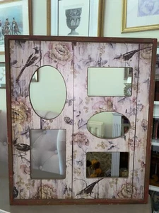 Large Vintage Multi Aperture Photo Frame Picture Birds Shabby Chic #cottagecore - Picture 1 of 14