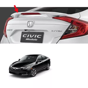 For Honda Civic FC Sedan 2016 18 20 Unpaint Trunk Spoiler With 3rd Brake - Picture 1 of 7